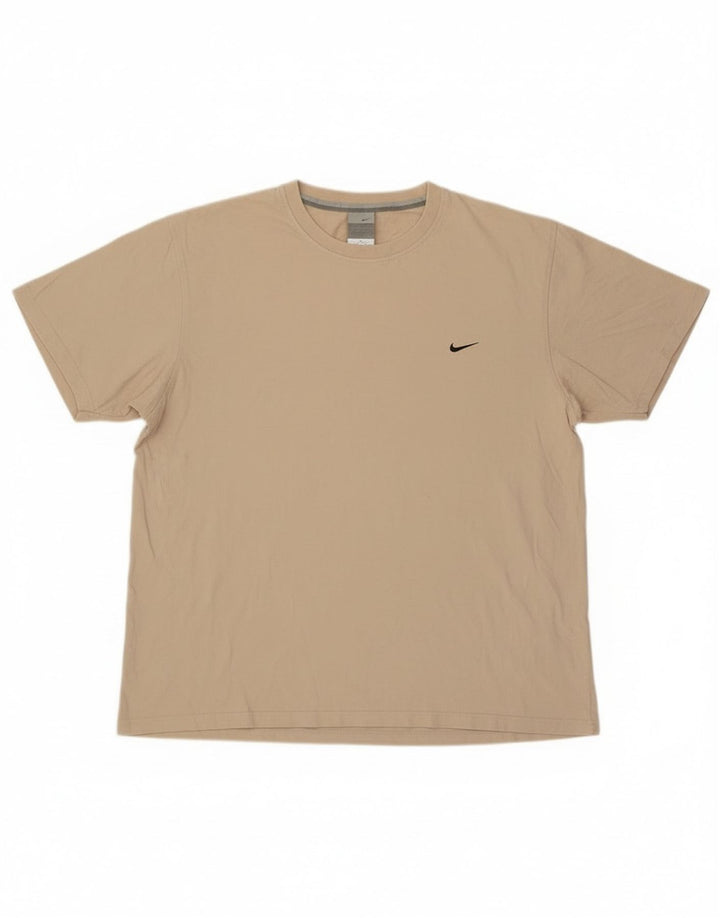 T-shirt męski Nike Top UK 42/44, duży, beżowy, bawełniany