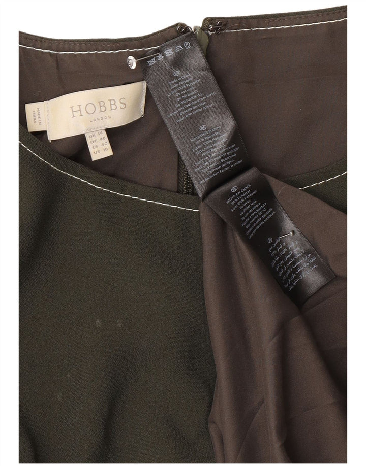 Damska sukienka o linii A Hobbs UK 14, duży, khaki, poliester