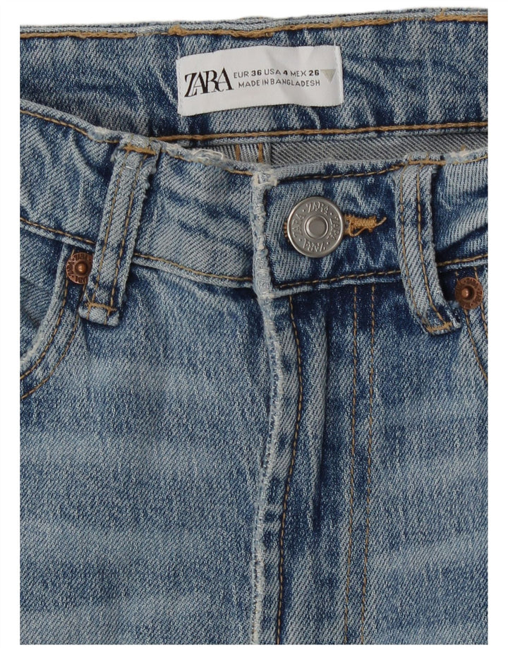 Damskie proste dżinsy Zara EU 36 XS W26 L29 Niebieskie