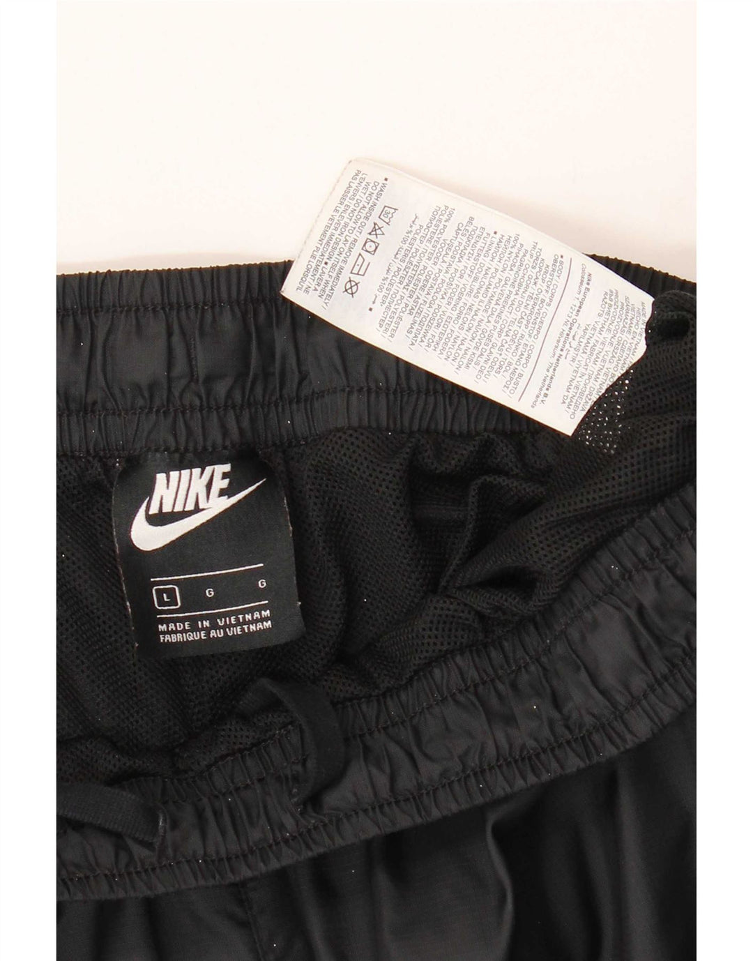Męskie spodnie dresowe Nike, duże, czarne, nylonowe