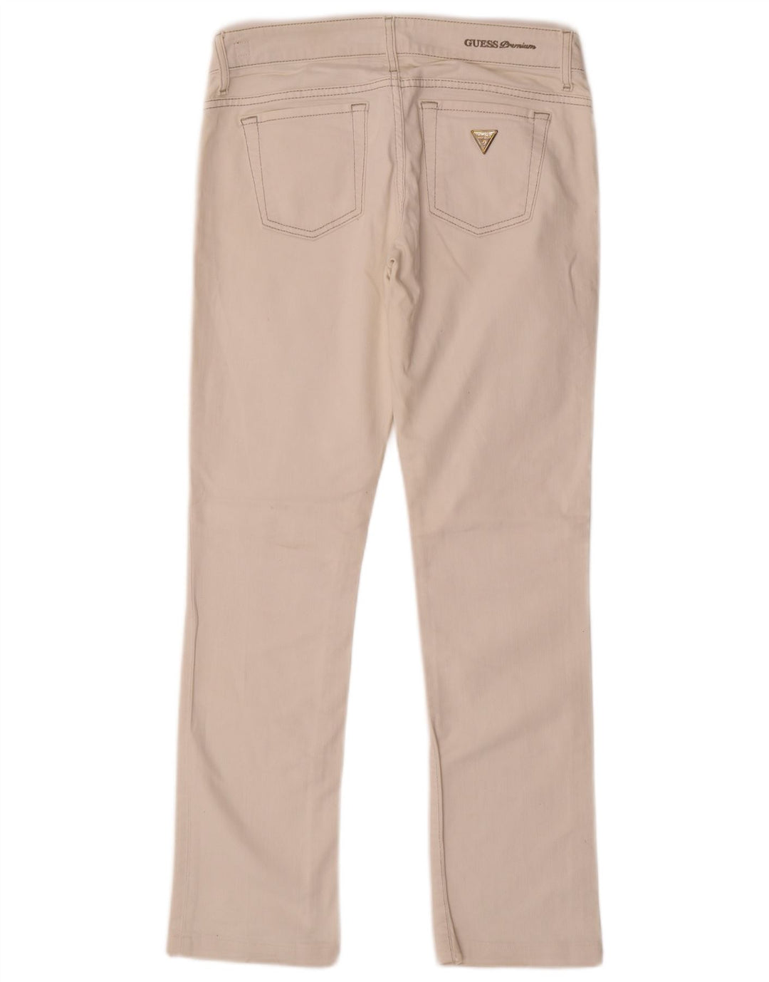 Guess Damskie jeansy ze stretchem W27 L28 Białe bawełniane