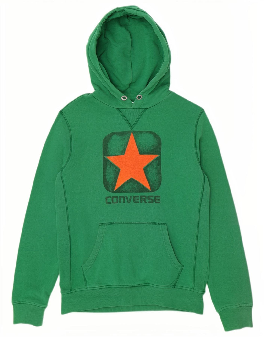 Converse Męski sweter z kapturem z grafiką, duży, zielony, bawełniany