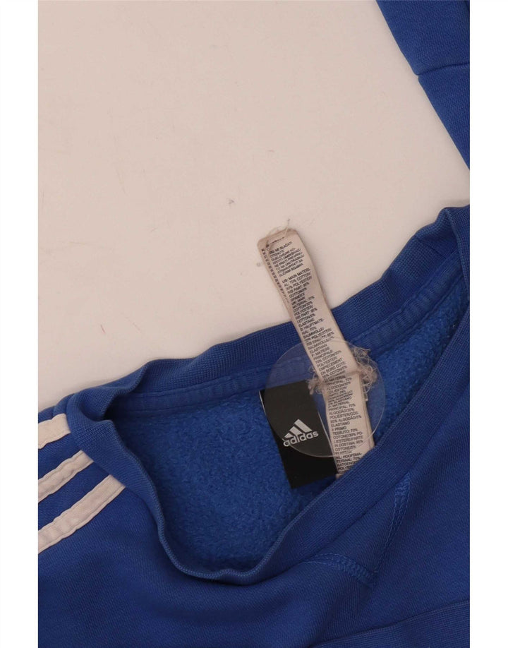 Bluza damska Adidas Jumper UK 14 Średni niebieski bawełniany