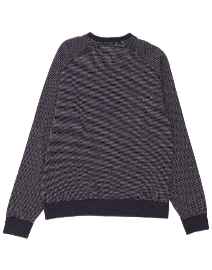 Męska bluza Tommy Hilfiger Sweter Średni granatowy, bawełniany