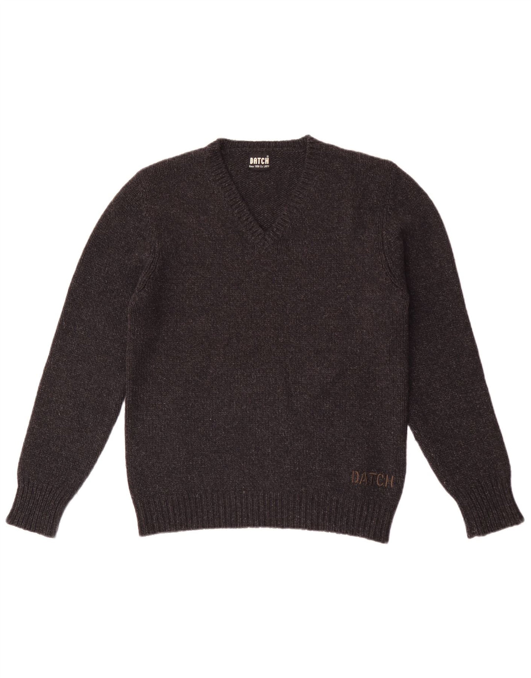 Damski sweter Datch z dekoltem w kształcie litery V, UK 18 XL, szary poliester