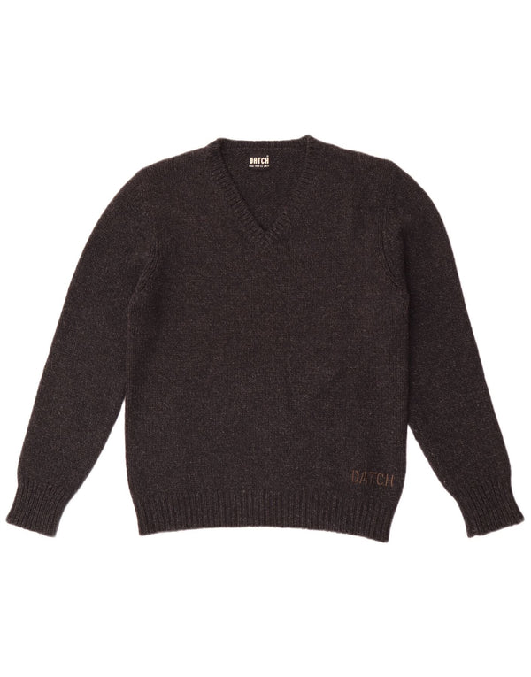 Damski sweter Datch z dekoltem w kształcie litery V, UK 18 XL, szary poliester