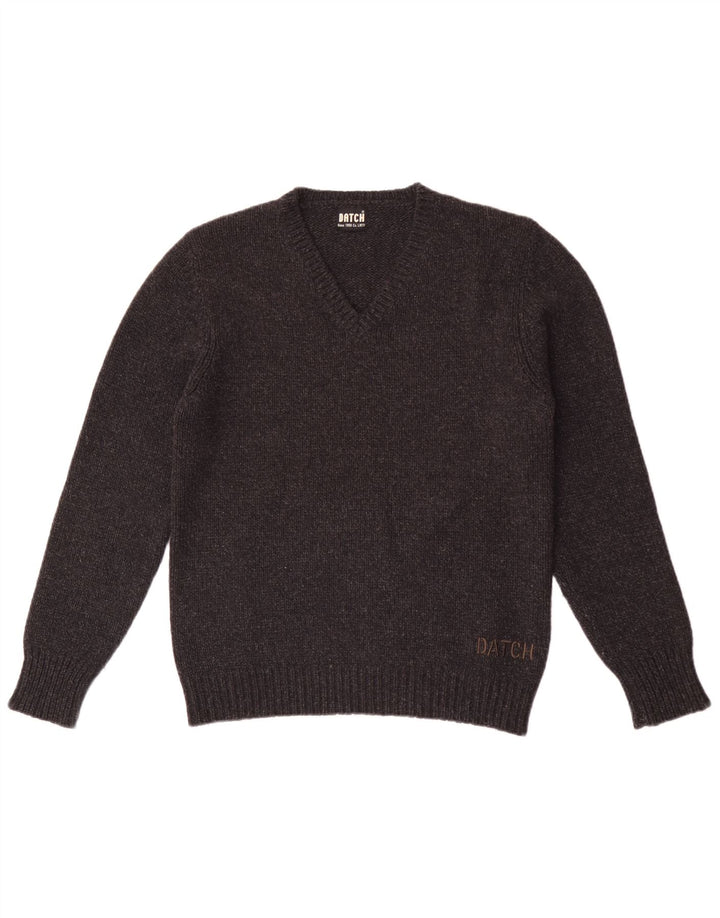 Damski sweter Datch z dekoltem w kształcie litery V, UK 18 XL, szary poliester