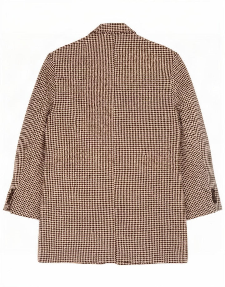 Damska marynarka zapinana na 2 guziki, oversize, Zara UK 6 XS, brązowa pepitka