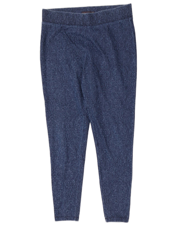 Legginsy damskie Marks & Spencer UK 14, średnie niebieskie, bawełniane, paisley