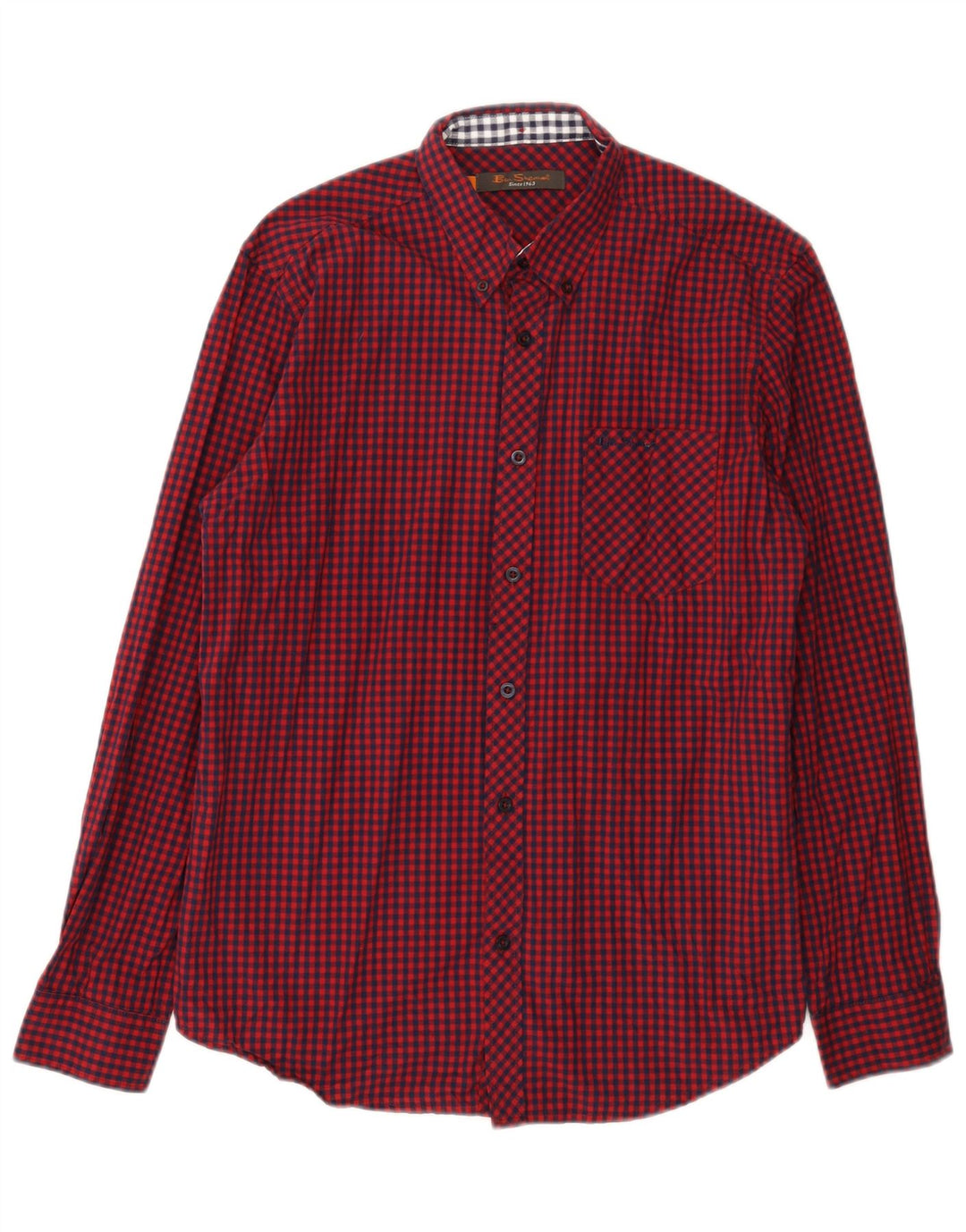 Koszula męska Ben Sherman, bawełniana w kratkę, w kolorze średniej czerwieni