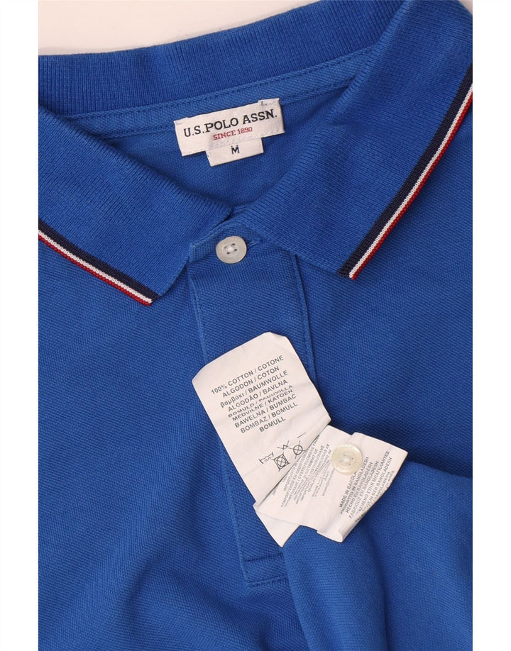 US Polo Assn. Męska koszulka polo, średnia niebieska, bawełniana