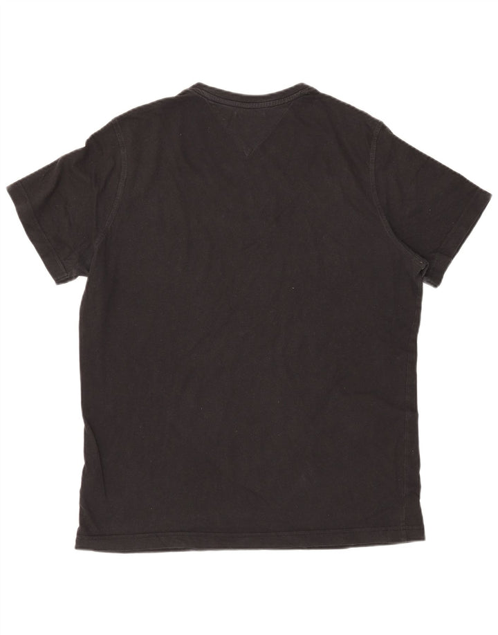 T-shirt męski Tommy Hilfiger, duży, czarny, bawełniany