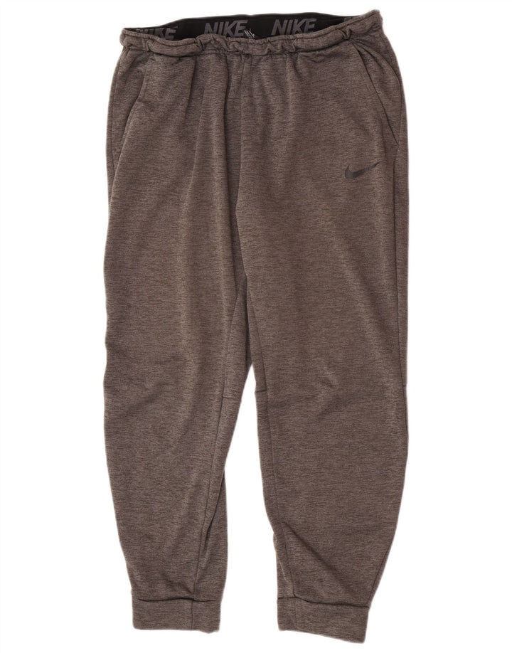 Męskie spodnie dresowe Nike Dri Fit Joggers XL Szary, nakrapiany poliester