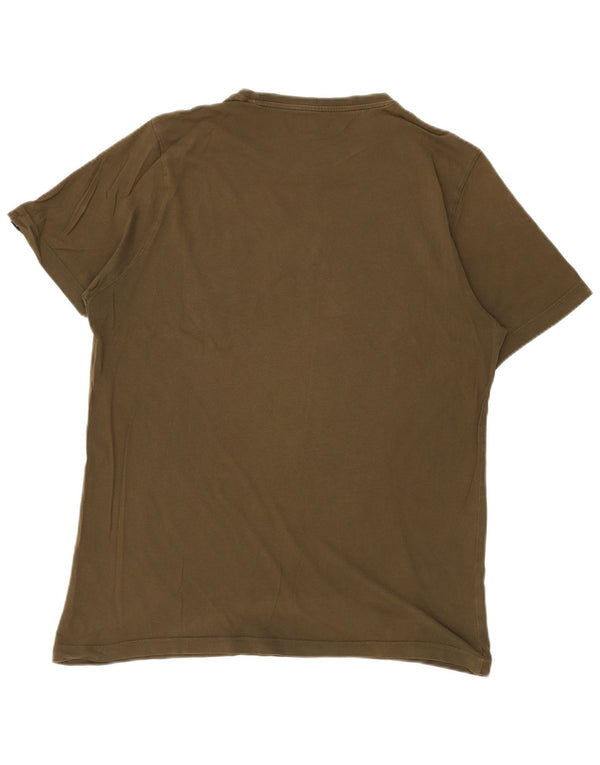 Męski T-shirt z grafiką PUMA, duży, bawełniany khaki