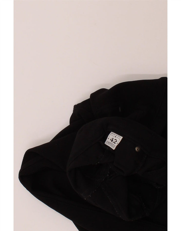 VINTAGE Womens Slim Casual Trousers W28 L25 Black Polyester Vintage Vintage and Second-Hand Vintage from Messina Hembry 