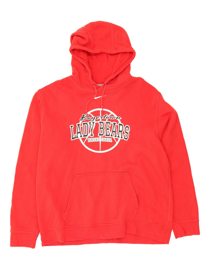 NIKE Mens Graphic Hoodie Jumper Large Red Cotton Vintage Nike and Second-Hand Nike from Messina Hembry 