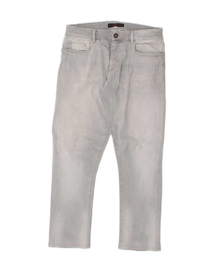 TRUSSARDI Mens Straight Jeans W35 L28  Grey Vintage Trussardi and Second-Hand Trussardi from Messina Hembry 