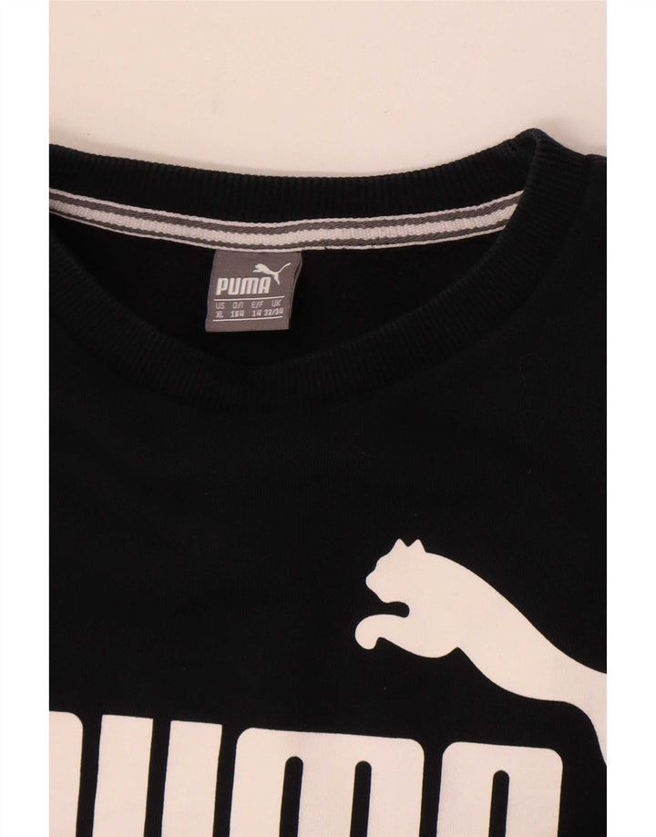 Chłopięca bluza z grafiką Puma, 13-14 lat, czarna