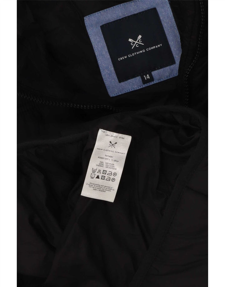 Damska wyściełana kamizelka Crew Clothing UK 14, duża, czarna, poliester