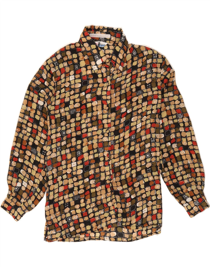 VINTAGE Womens Shirt Blouse UK 16 Large Multicoloured Spotted Vintage Vintage and Second-Hand Vintage from Messina Hembry 