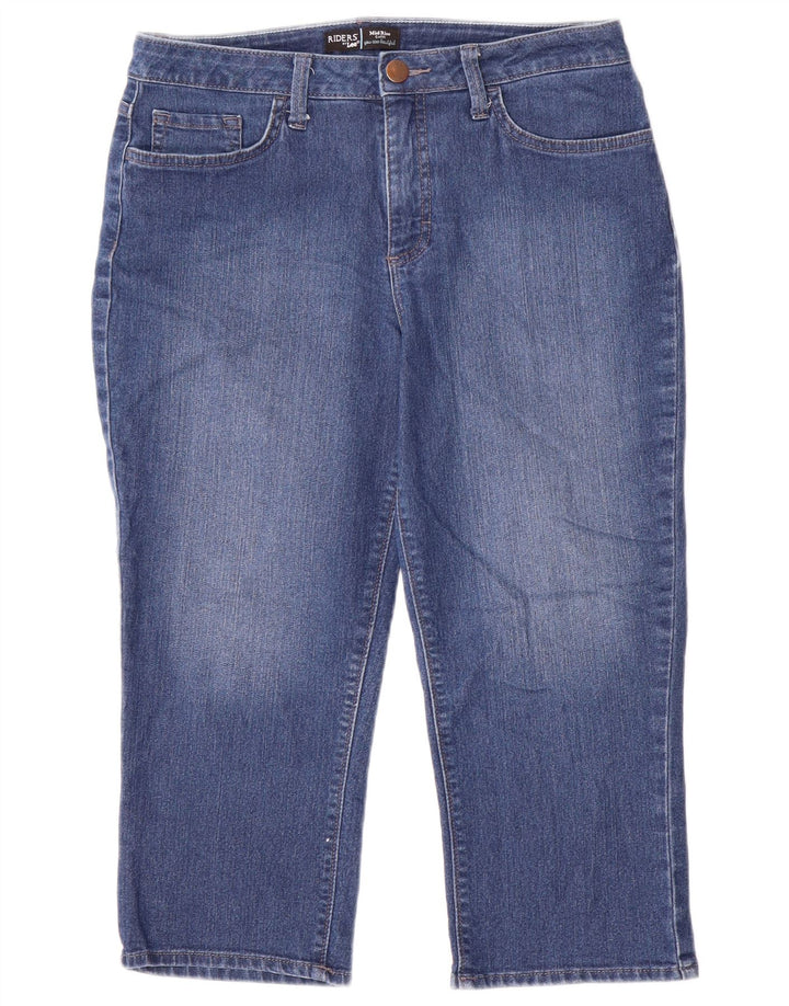 Damskie jeansy Lee Riders Mid Rise Capri US 10 Large W32 L21 Niebieska bawełna