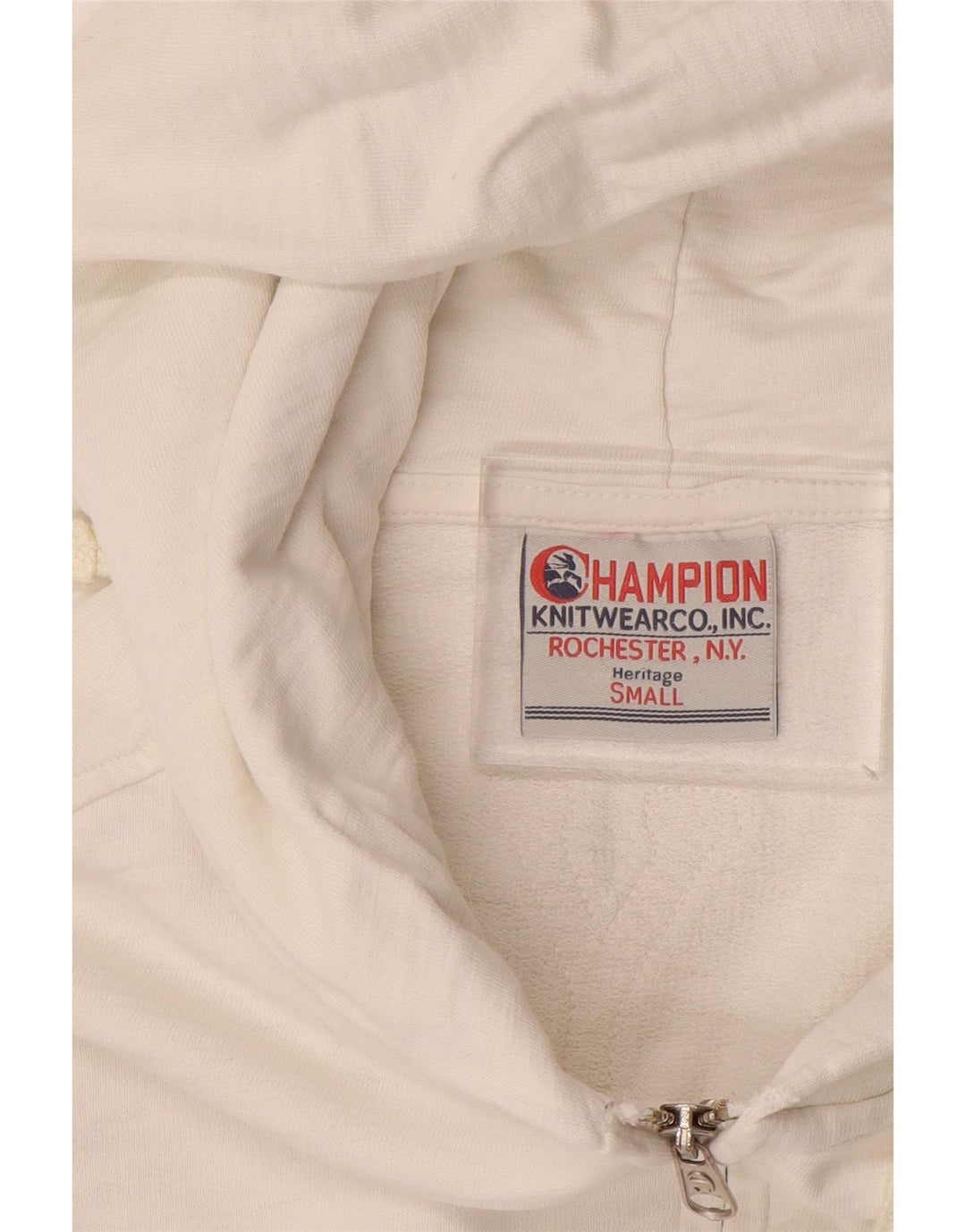 Damska bluza z kapturem i zamkiem błyskawicznym CHAMPION Heritage UK 10 Small White