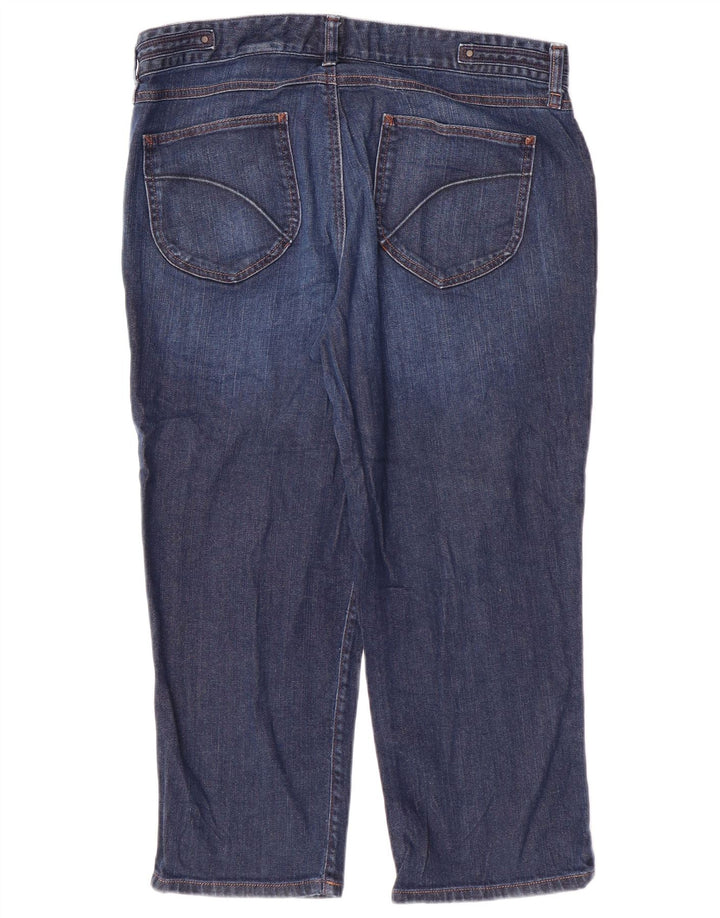 EDDIE BAUER Damskie Tall Capri Jeans US 12 Large W34 L23 Granatowa Bawełna