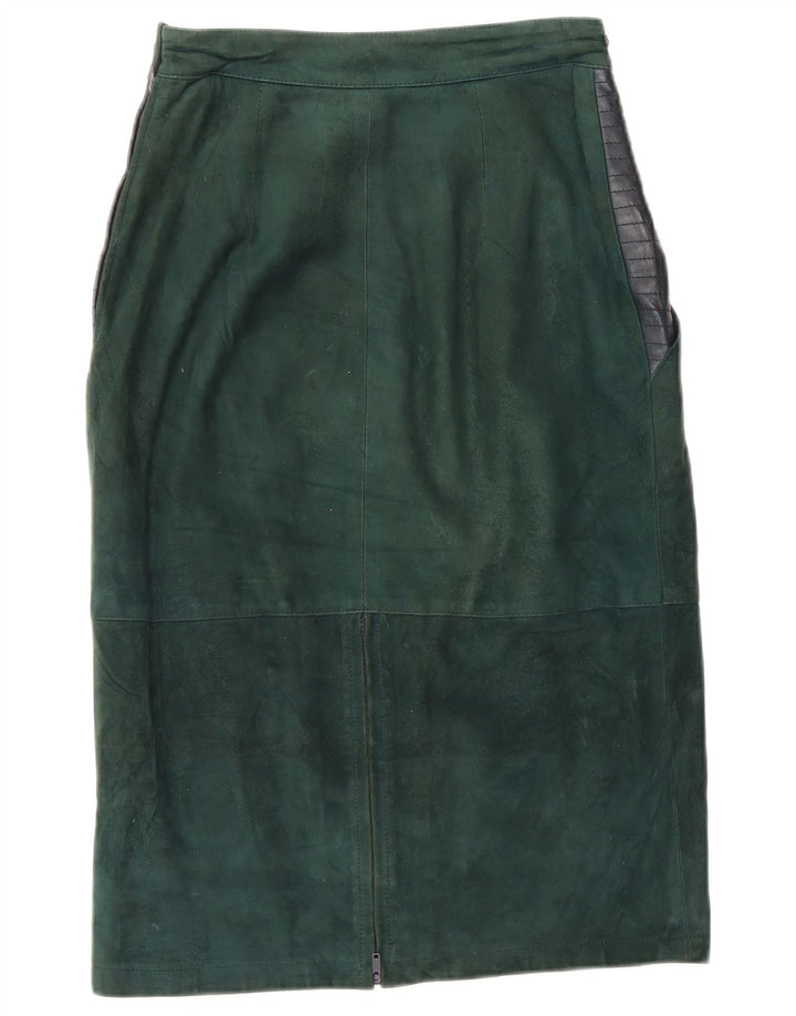 Zamszowa spódnica damska VINTAGE W26 Small Green
