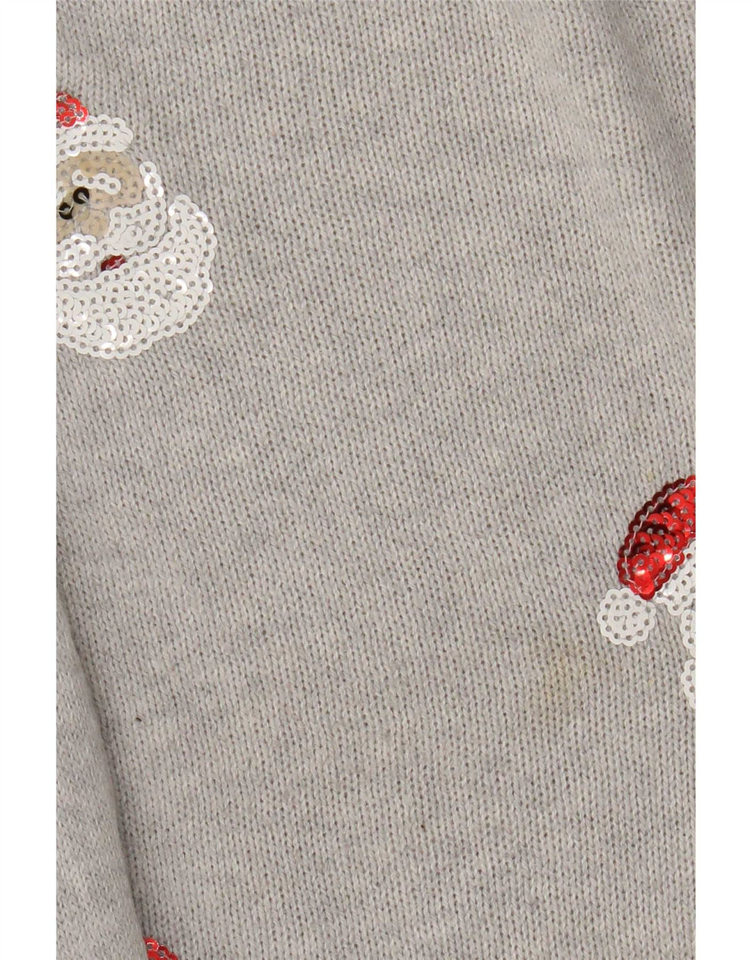Marks & Spencer Damski sweter z okrągłym dekoltem, UK 14, średni szary, świąteczny