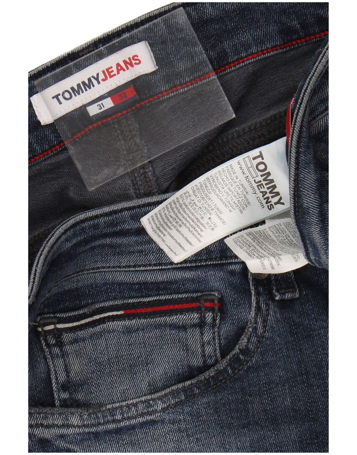 Męskie dżinsy TOMMY HILFIGER w trudnej sytuacji W31 L32, niebieska bawełna