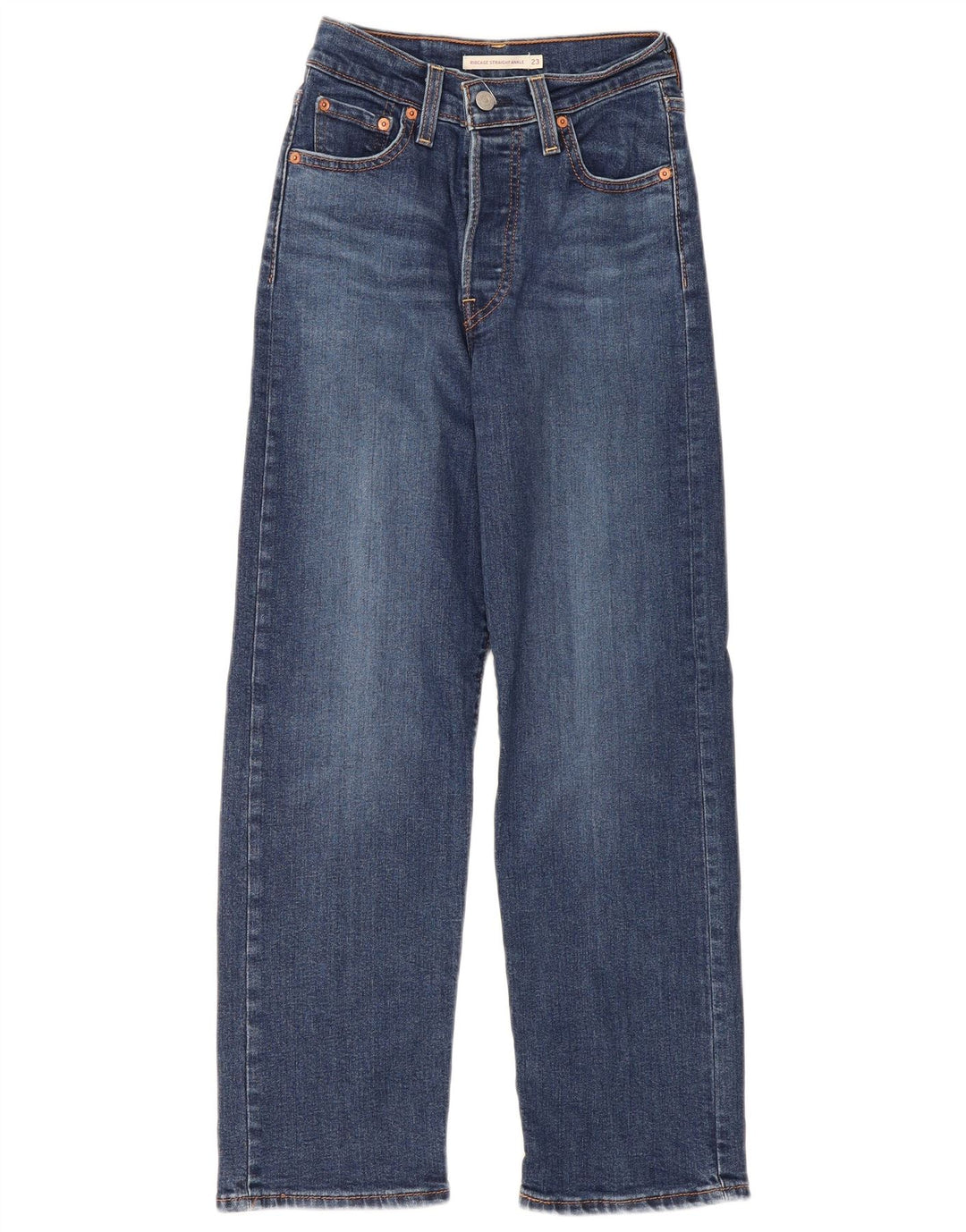 Damskie jeansy Levi's Ribcage Straight W23 L27 Niebieskie bawełniane