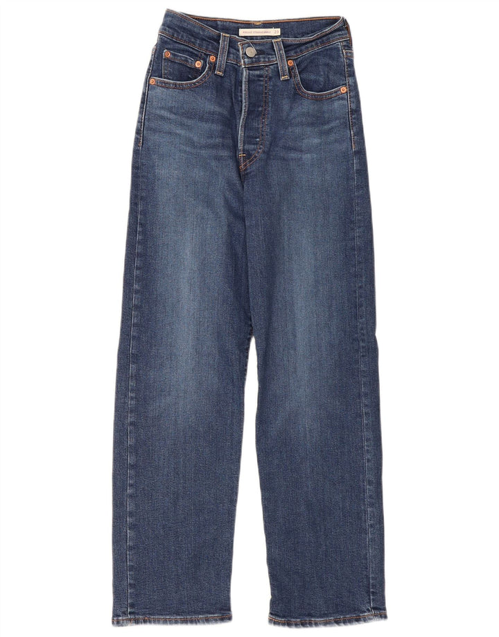Damskie jeansy Levi's Ribcage Straight W23 L27 Niebieskie bawełniane