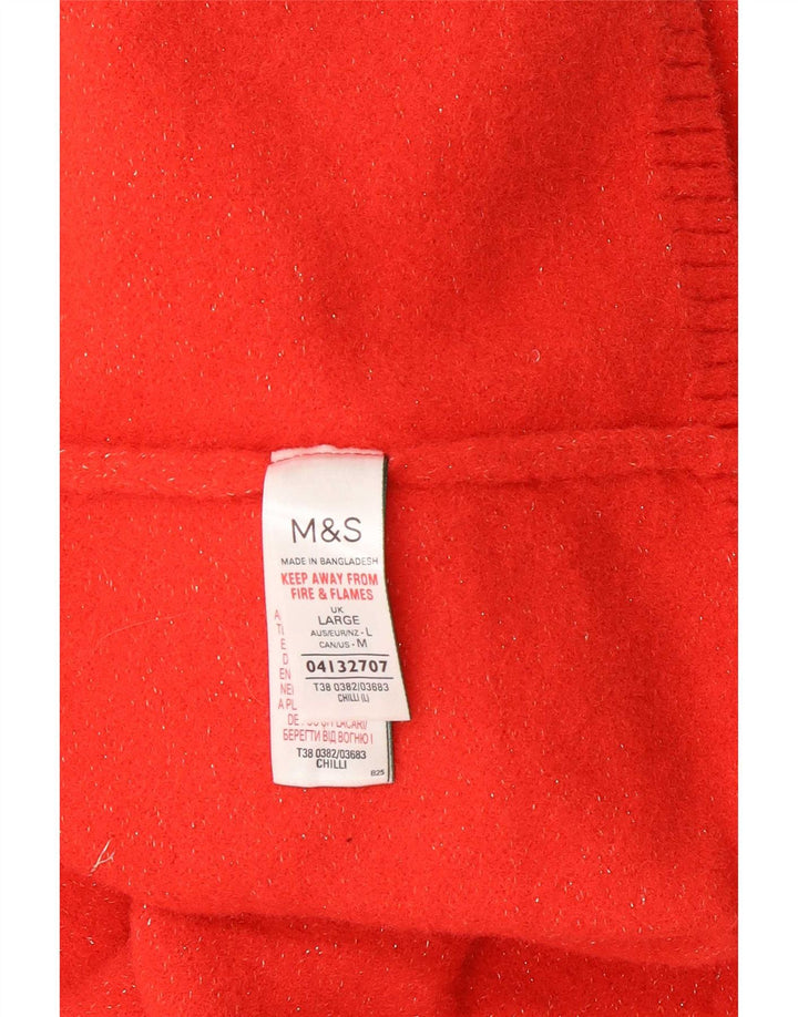 Marks & Spencer Damski sweter z golfem UK 16, duży czerwony