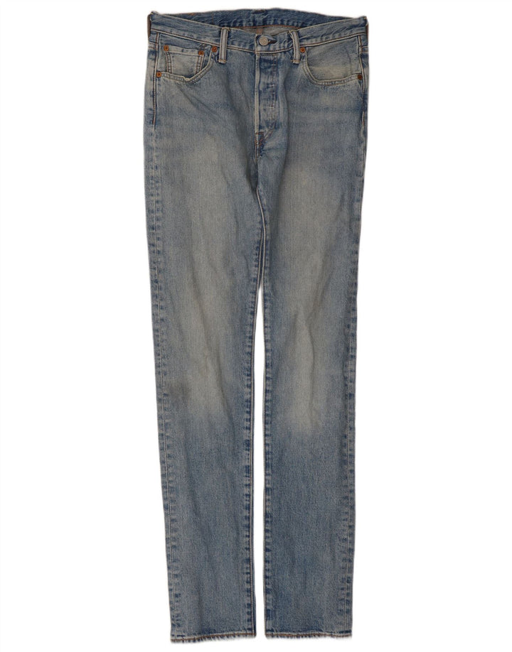 Męskie jeansy Levi's 501 Straight W30 L34 Niebieskie bawełniane