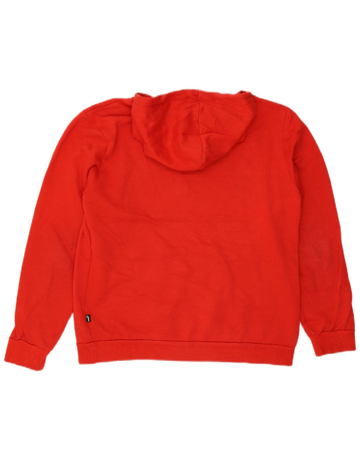 Męski sweter z kapturem i grafiką PUMA, średnioczerwony, bawełniany