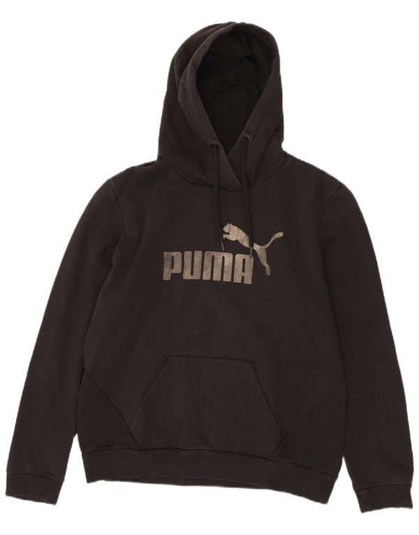 Damska bluza z kapturem Puma z grafiką UK 14, średnia czarna