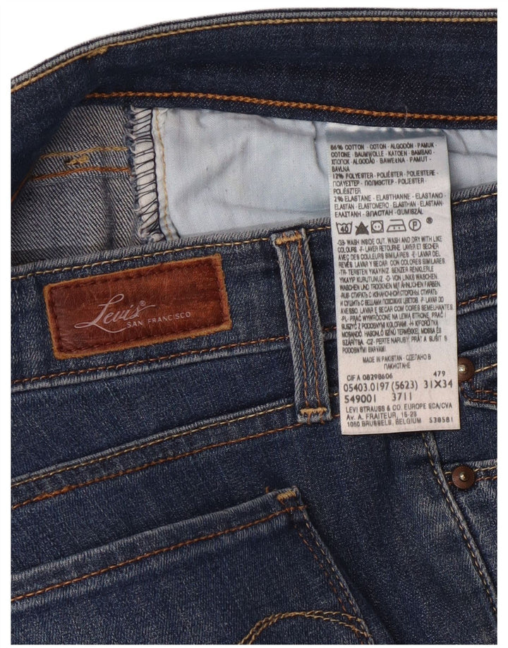 Damskie jeansy Levi's Slight Curve Skinny W31 L29 Niebieska bawełna