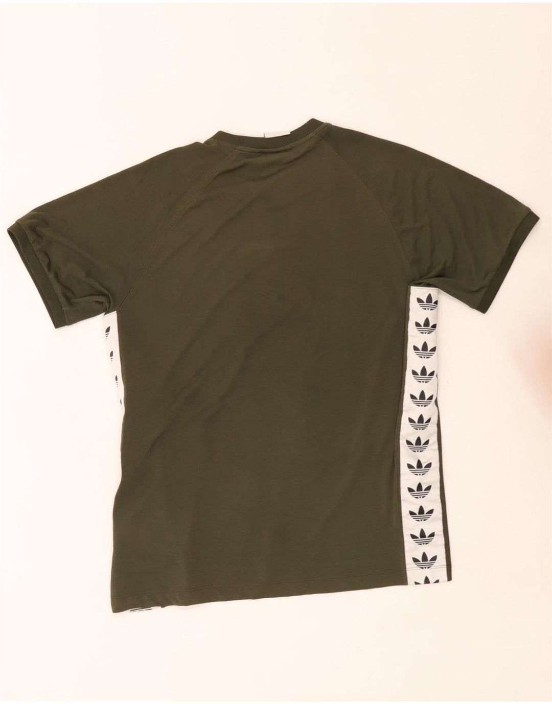Męska koszulka z grafiką Adidas, duża, poliestrowa, w kolorze khaki