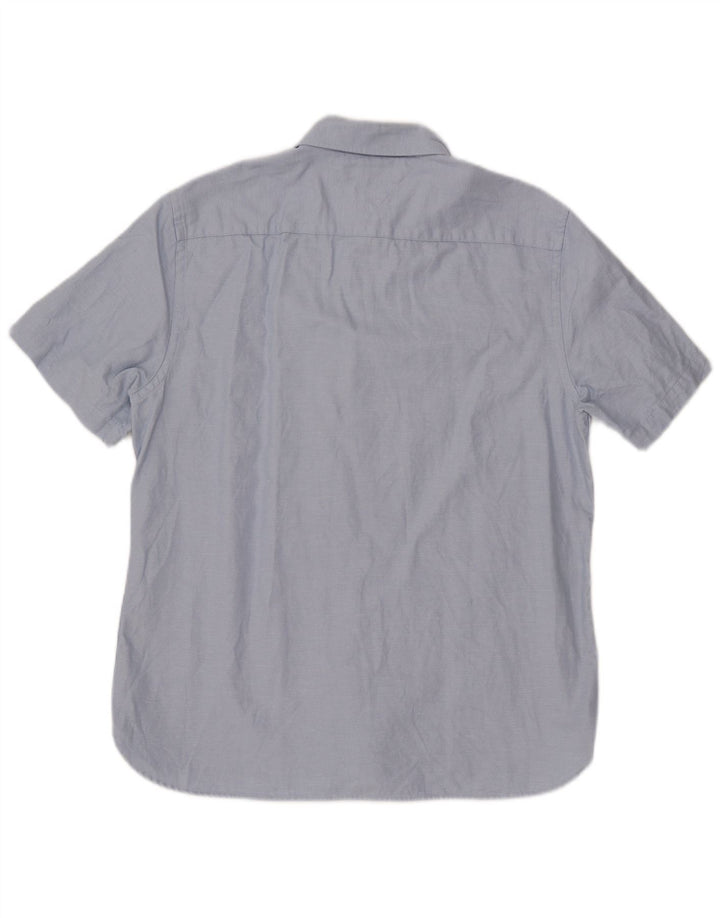 Męska koszula z krótkim rękawem TOMMY HILFIGER XL, niebieska, bawełniana