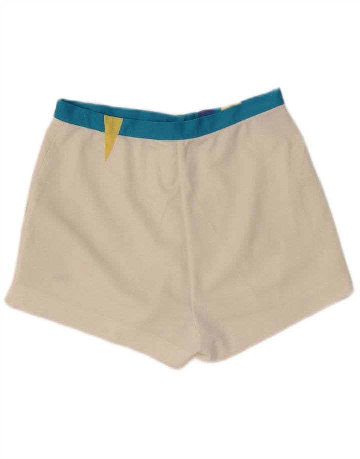 FILA Womens High Waist Chino Shorts EU 42 Large W28 White Colourblock Vintage Fila and Second-Hand Fila from Messina Hembry 