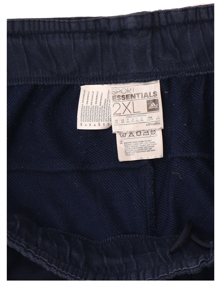 Męskie spodnie dresowe ADIDAS Climalite Graphic Joggers 2XL granatowe