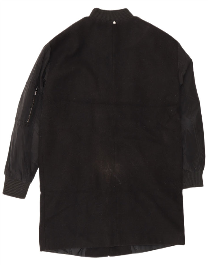 Topshop damski płaszcz oversize UK 8, mały, czarny poliester