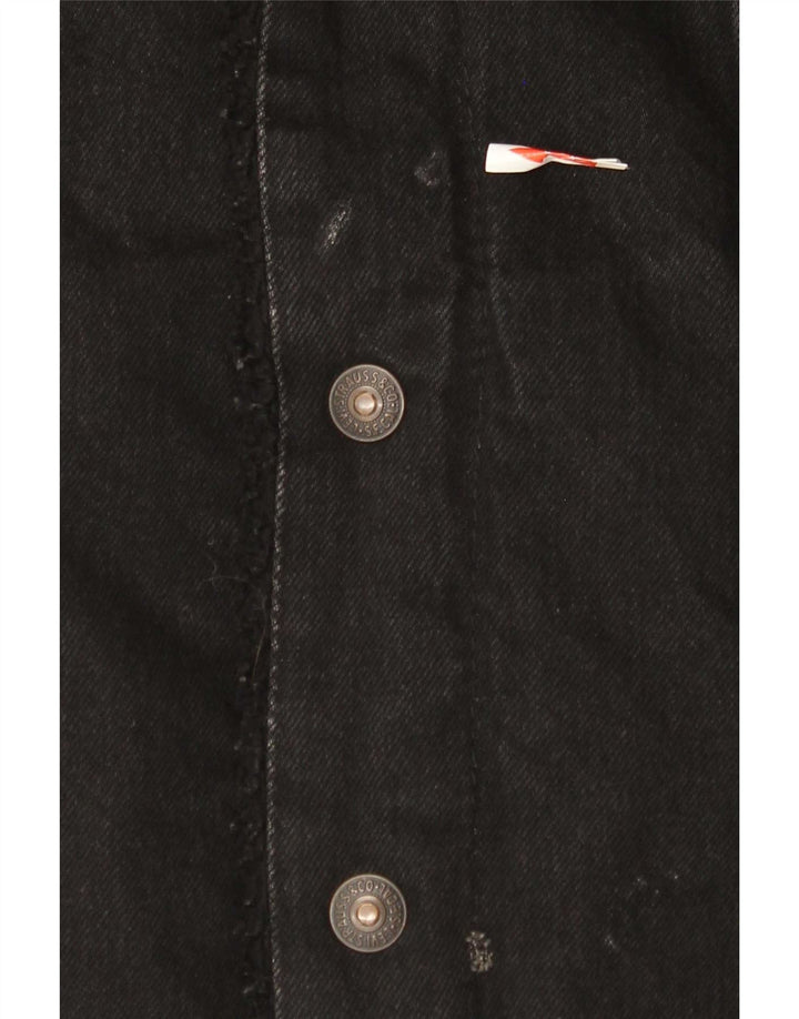 Męska kurtka dżinsowa Levi's Sherpa UK 38, średnia czarna bawełna