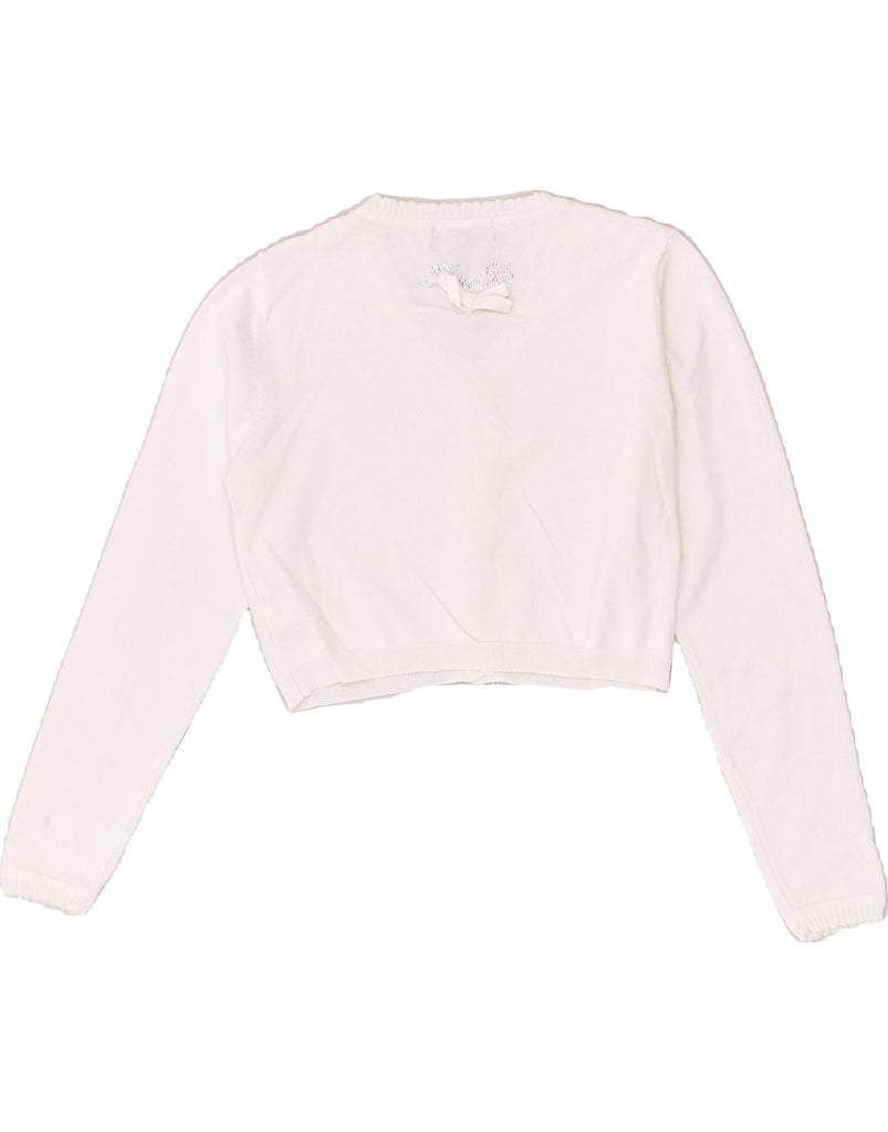 SIMONA BARBIERI Girls Twin-Set Crop Cardigan Sweater 7-8 Years White | Vintage Simona Barbieri | Thrift | Second-Hand Simona Barbieri | Used Clothing | Messina Hembry 
