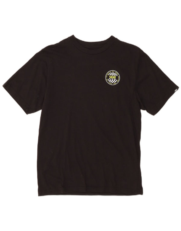 Chłopięcy T-shirt z grafiką Vans o klasycznym kroju, 14-15 lat XL, czarny, bawełniany