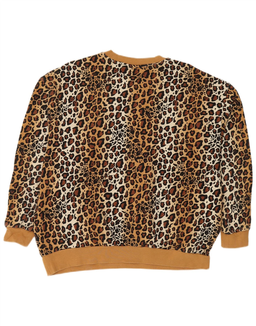 Damska bluza oversize ADIDAS UK 8, mały beżowy nadruk zwierzęcy