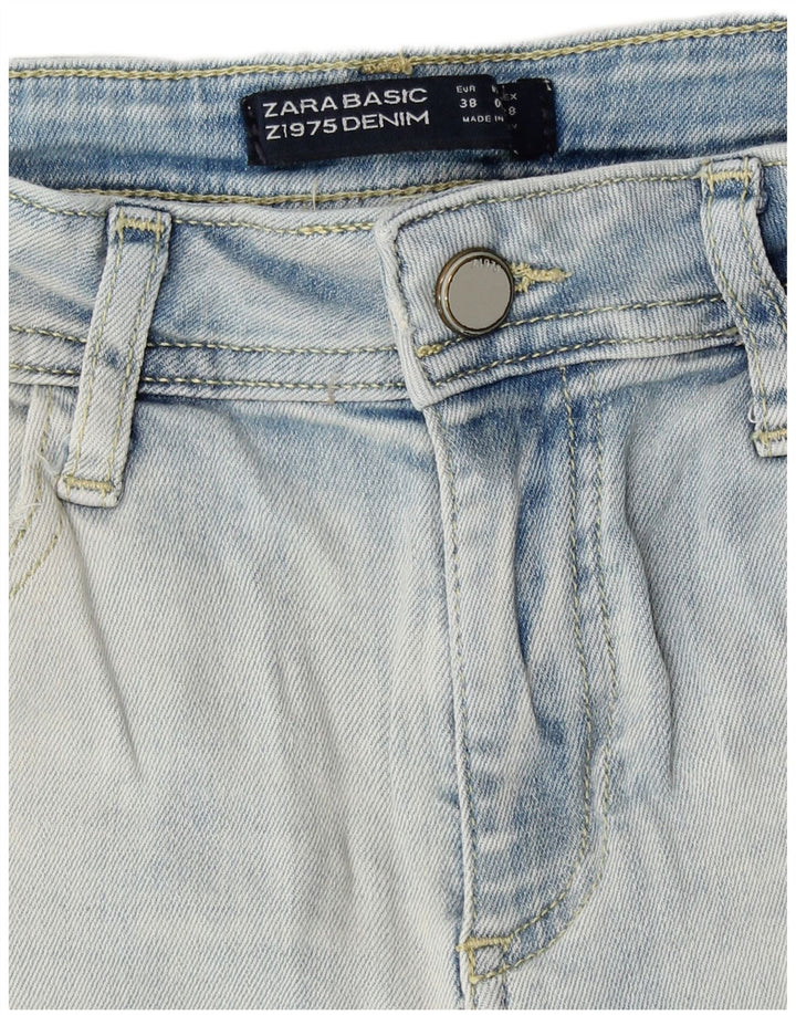 Damskie spodenki jeansowe Zara w trudnej sytuacji EU 38 Small W28 niebieskie