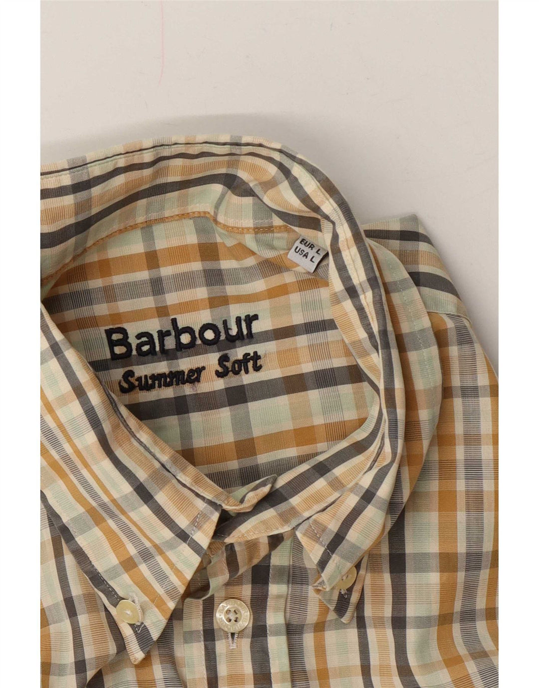 Koszula męska Barbour w dużą beżową kratkę