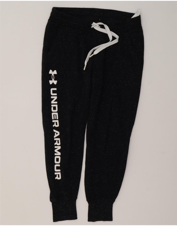 Męskie spodnie dresowe Under Armour z grafiką, średnie czarne nakrapiane