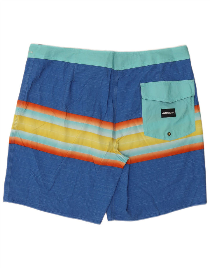 Męskie spodenki kąpielowe Quiksilver XL z poliestru w niebieskie paski